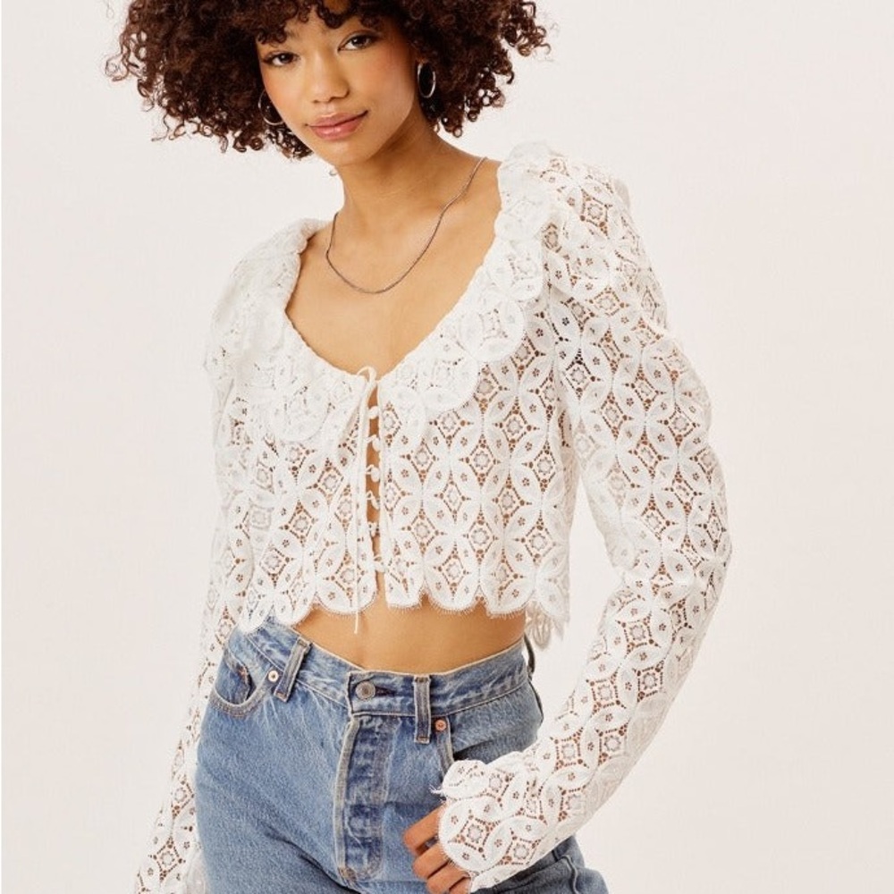 For Love and Lemons Charmaine Crop Top XL
